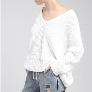 POL oversized balloon sweater chenille